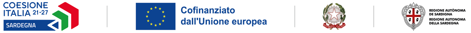 Coesione Italia 21-27 - Cofinanziato dall'Unione europea - Repubblica Italiana - Regione Sardegna